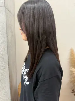 【美髪ストレート】縮毛矯正×カラー