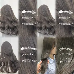【🤍🫒大人気オリーブカラー🫒🤍】透明感抜群オリーブカラー➕炭酸spa➕オリジナルトリートメント