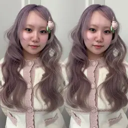 トリプルカラー🎀ケアブリーチ×2＋カラー＋高保湿艶トリートメント/ケア剤付🎵ロング料金無🎶