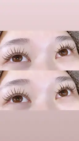 パリエク❣️パリジェンヌラッシュリフトをした後にマツエク80本つけさせていただきます！