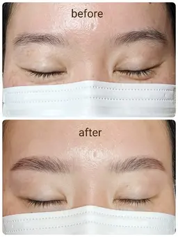 【レディース/パリブロウリフト】眉毛パーマ+眉周りワックス脱毛+アイブロウ化粧仕上げ