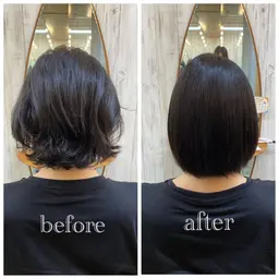 【湿気対策】縮毛矯正+1stepトリートメント ¥15300※カットなし