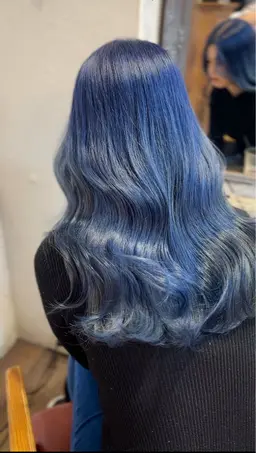 寒色系🍇🦋👒🫧ブリーチ＋フルカラー