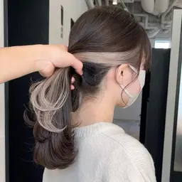 カット(有,無) +インナーブリーチonカラー