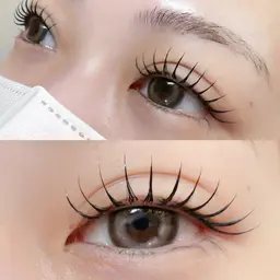 パリジェンヌラッシュリフト×LEDエクステ80本🎀🤍