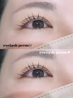 🩵上下まつげパーマ★カールデザイン