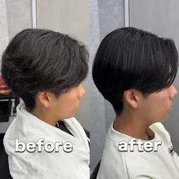 メンズカット＋曲がる縮毛矯正or縮毛矯正