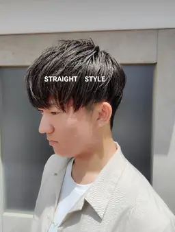 メンズcut+ナチュラルケアストレート(縮毛矯正)＋クイックTr