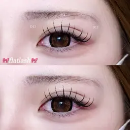 12月限定🎁✨️【マツエク】フラットラッシュ120本 オフ込み🩶➕美容コーティング付き🎀束感仕上げ🎀