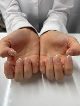 【オフなし】アクリルロング ラメグラ仕上げ