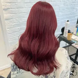 🍒垢抜け艶髪レッド🍒ダブルカラー➕高濃度トリートメント✨