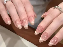 💖【大人気】🎀バラジェル付き🎀 ワンホンマグネットフレンチ❣️ソフトジェルオフ込み