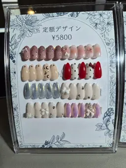 定額デザイン¥5800＋長さだし全指 ¥12400→¥11400✨色変更️⭕️