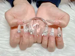 《長さだし》アート.ストーンパーツつけ放題🤍✨💫（オフなし）