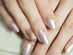 オーロラミラーネイル☆お色変更OK!ソフトジェルオフ無料