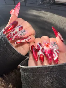 GEL-X長さ出し.無制限フルアート(オフ無料)デザイン事前相談