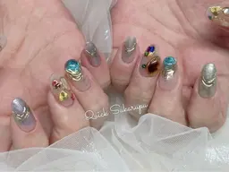 Jrネイルリスト(オフあり)【時短施術】日本初Quick Sukarupu <デザイナー作品>ニュアンスコース¥3480