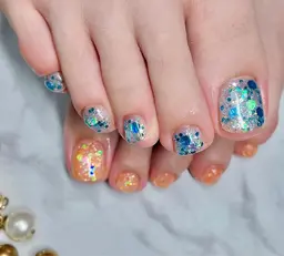 フットオフなしラメホロ埋め尽くし✨