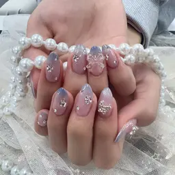 🎀【初回オフ無料ケア込み】 韓国風ワンホンネイル✨【90分時間内10本やり放題】💐