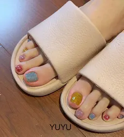 フットネイル　💖フラッシュネイル💖　初回オフ無料