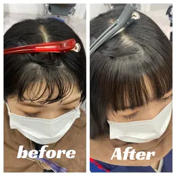 前髪カット+ポイント縮毛矯正🫧