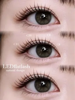 LEDエクステ100本仕上げ🦋施術時間60分