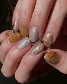 ✨️10本ニュアンスアート✨️デザインB【オフなし／当店オフ無料／期間限定モデル】