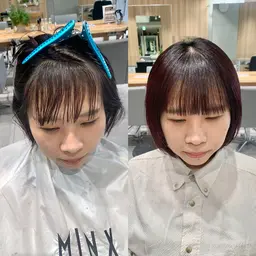 カット+前髪縮毛矯正🎀