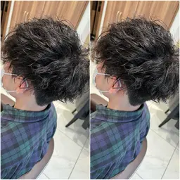 波巻きスパイラルパーマ+カット