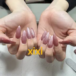 ハンド🤲🏻長さだし＋マグネットワンカラー🩷🩵　新規ジェルオフ無料