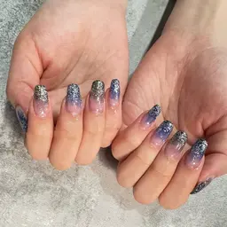 【Hand】ラメグラデーション(ケア込み)