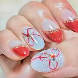 【オフ込み】おまかせ 新年/お正月ネイル 振袖ネイル 成人式ネイル パーツシールつけ放題 【オフ無料】