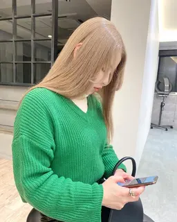 【ダメージを出さない】🌿🫧（ケアブリーチ）ダブルカラー➕高保湿トリートメント🫧🌿