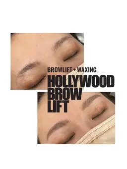ハリウッドブロウリフト＋眉毛wax  通常¥7,500→¥4,900