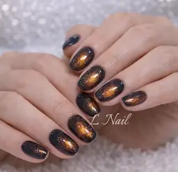 【新人練習】ちゅるん猫眼ワンカラー｜自爪オフ無料