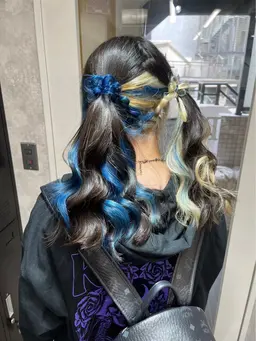 【🎼仕上げアレンジあり🎼】デザインカラー➕トリートメント➕ヘアアレンジ⚠️現在ハイトーンの方限定