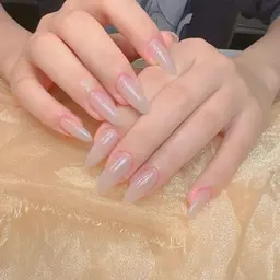 (オフあり)ハンドネイル長さ出し10本ワンカラー🩷マグネット＋500円