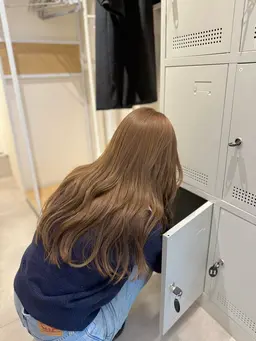 ダブルカラー🌈ブリーチなしダブルカラー❣️/ミルクティー/透明感/初カラー/暖色/グレージュ/ベージュ