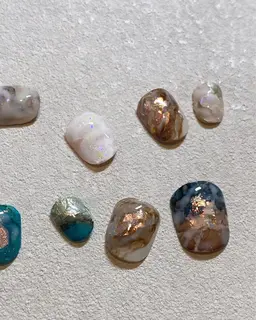 天然石ニュアンスネイル(オフなし)