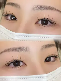 【まつげエクステ】フラット80本🪄　⚠️お支払い現金のみ