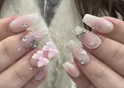 【パーツ・アートし放題🎉乗せ放題🤍】🪩デザインプラスコース🪩ワンホン/韓国ネイル🎀持ち込みデザイン可🪄