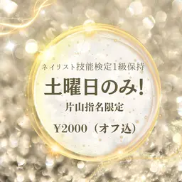 2/7(土)オフ込【¥5000→¥2000】1級ネイリストワンカラー（3月​〜​通常料金）利用条件※連絡をくれた方のみ