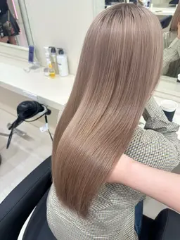 【🌈初カラー明るくしたい方🌈】ブリーチありWカラー(ケアブリーチ込)+前処理