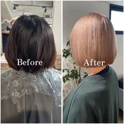 【黒染め履歴がある方はこちら】🤍ケアブリーチ2回水分補給トリートメント🤍ダメージを最小限に抑える前処理剤付き✨