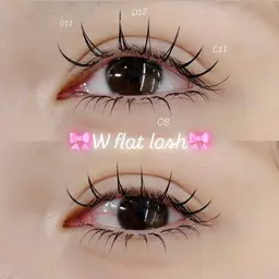 【当日限定】韓国風ナチュラル／束間マツエク120本(Wフラット)