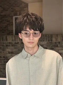 骨格矯正メンズカット⚡️＋ダメージレスパーマ🍋＋内部補修トリートメント✨