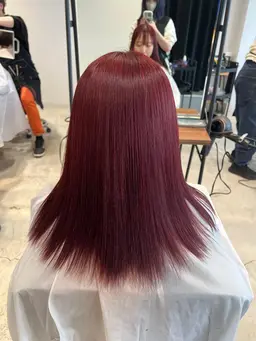 【🍓ブリーチなしのWカラー🍓】暖色カラー＋シルクトリートメント