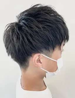 メンズカット＋サイドの膨らみ解消矯正＋眉毛カット