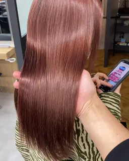 【🌸人気メニュー🌸クセ毛にお悩みの方】縮毛矯正➕ケアカラー➕全体カット➕髪質改善トリートメント