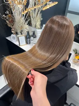 美髪縮毛矯正+カット+カラー+外部補修トリートメント